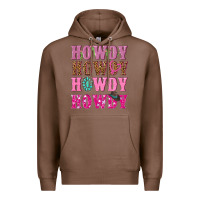 Chestnut pink howdy howdy howdy Premium Hoodie - NancyCooperArtShop