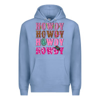 Colony Blue pink howdy howdy howdy Premium Hoodie - NancyCooperArtShop