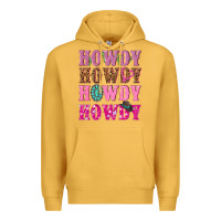Mustard pink howdy howdy howdy Premium Hoodie - NancyCooperArtShop