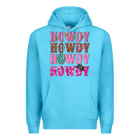 Ocean Blue pink howdy howdy howdy Premium Hoodie - NancyCooperArtShop