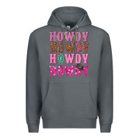 Rock pink howdy howdy howdy Premium Hoodie - NancyCooperArtShop
