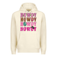 Sandshell pink howdy howdy howdy Premium Hoodie - NancyCooperArtShop