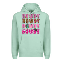 Seafoam pink howdy howdy howdy Premium Hoodie - NancyCooperArtShop