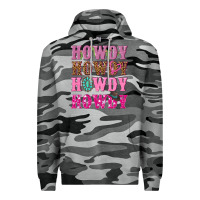 Slate Camo pink howdy howdy howdy Premium Hoodie - NancyCooperArtShop