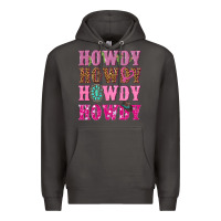 Smoke pink howdy howdy howdy Premium Hoodie - NancyCooperArtShop