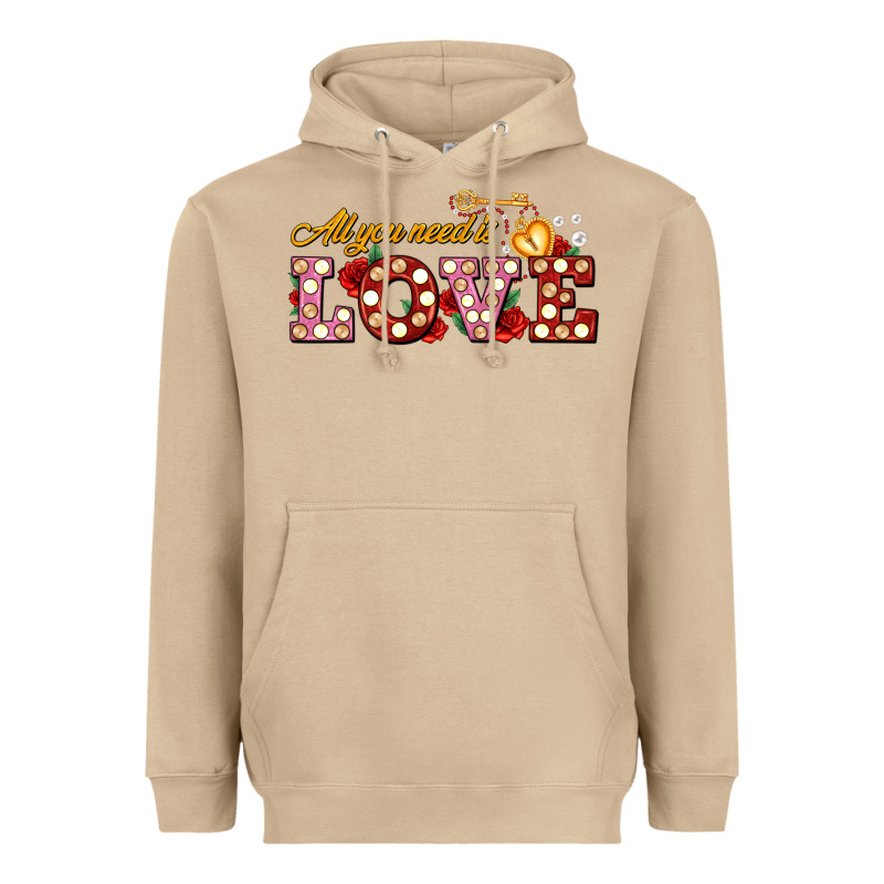 All You Need Is Love Heavyweight Hoodie by AdoDesignShop | Teevron
