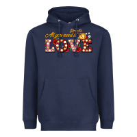 Navy all you need is love Heavyweight Hoodie - AdoDesignShop