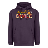 Plum all you need is love Heavyweight Hoodie - AdoDesignShop
