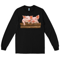 Black barn pigs Long Sleeve Tee - RanaPortraitStore