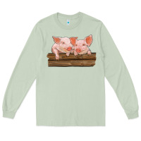 Matcha barn pigs Long Sleeve Tee - RanaPortraitStore