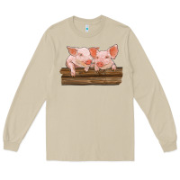 Mushroom barn pigs Long Sleeve Tee - RanaPortraitStore