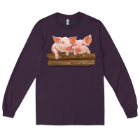 Plum barn pigs Long Sleeve Tee - RanaPortraitStore