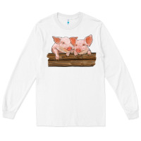 White barn pigs Long Sleeve Tee - RanaPortraitStore