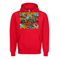 Red western farm life truck sunflowers  mousepad Zipper Hoodie - HRA Design Shop