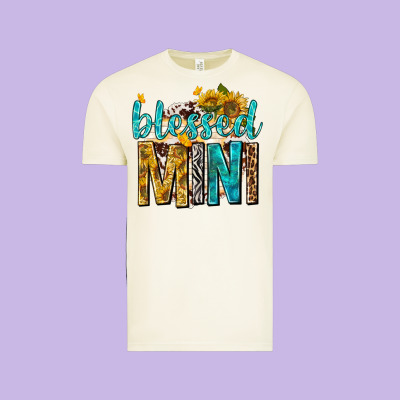 Vintage Tee blessed mini with sunflowers