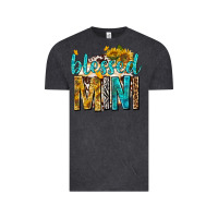 Vintage Black blessed mini with sunflowers Vintage Tee - texasbilliewilder