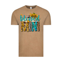 Vintage Coffee blessed mini with sunflowers Vintage Tee - texasbilliewilder