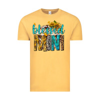 Vintage Mustard blessed mini with sunflowers Vintage Tee - texasbilliewilder