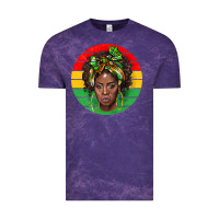 Cloud Purple black women Vintage Tee - BarkalooDesign