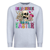 Heather Grey dead inside but it's easter Premium Sweatshirt - Jasminsmagicworld