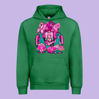 Breast Cancer Gnomies Truck Urban Hoodie Designed By Bundleandbundleshop