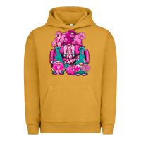 Pigment Peanut Butter Breast Cancer Gnomies Truck Urban Hoodie - BundleAndBundleShop