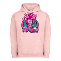 Pigment Salmon Breast Cancer Gnomies Truck Urban Hoodie - BundleAndBundleShop