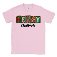 Bubblegum Pink Merry Christmas Classic Tee - CowhideDigitalArt