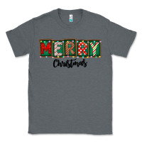 Charcoal Heather Merry Christmas Classic Tee - CowhideDigitalArt