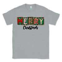 Heather Grey Merry Christmas Classic Tee - CowhideDigitalArt