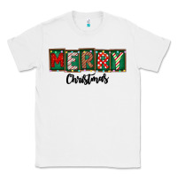 White Merry Christmas Classic Tee - CowhideDigitalArt