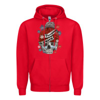 Red freezing to death skull Zipper Hoodie - FaDigitalArtStudio