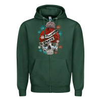 Sports Green freezing to death skull Zipper Hoodie - FaDigitalArtStudio