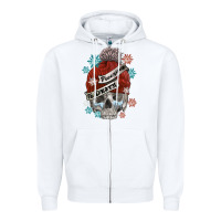 White freezing to death skull Zipper Hoodie - FaDigitalArtStudio