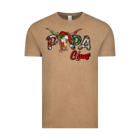 Vintage Coffee Papa Claus With Long Horn Western Christmas Vintage Tee - RanaPortraitStore