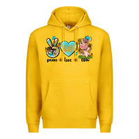 Lemon peace love cute cow Premium Hoodie - NancyCooperArtShop