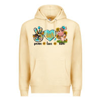 Pina Colada peace love cute cow Premium Hoodie - NancyCooperArtShop