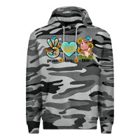 Slate Camo peace love cute cow Premium Hoodie - NancyCooperArtShop