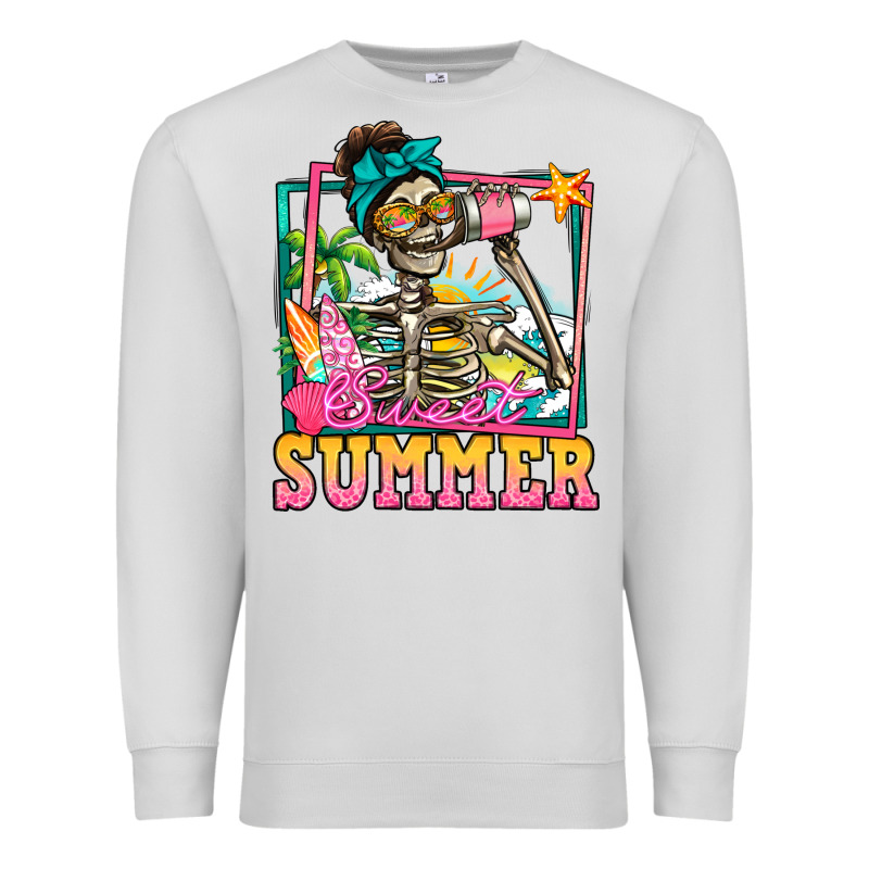 Sweet Summer Skeleton Premium Sweatshirt by Jasminsmagicworld | Teevron