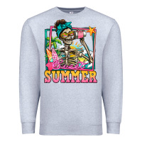 Heather Grey sweet summer skeleton Premium Sweatshirt - Jasminsmagicworld