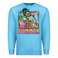 Ocean Blue sweet summer skeleton Premium Sweatshirt - Jasminsmagicworld