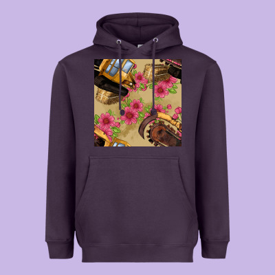 Trencher Chain Seamless Pattern Heavyweight Hoodie Designed By Bundleandbundleshop