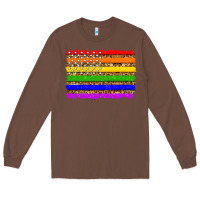 Chestnut lgbtq and usa flag Long Sleeve Tee - Zillion Design Studio