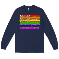 Navy lgbtq and usa flag Long Sleeve Tee - Zillion Design Studio
