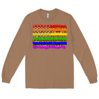 Toasted Coconut lgbtq and usa flag Long Sleeve Tee - Zillion Design Studio