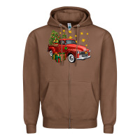 Chestnut christmas truck Zipper Hoodie - FaDigitalArtStudio