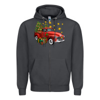 Smoke christmas truck Zipper Hoodie - FaDigitalArtStudio