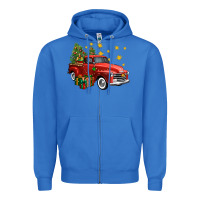 True Royal christmas truck Zipper Hoodie - FaDigitalArtStudio