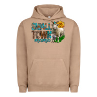 Pigment Burro Small Town Mama With Sheeps Urban Hoodie - BundleAndBundleShop
