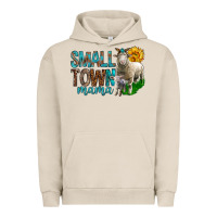 Pigment French Oak Small Town Mama With Sheeps Urban Hoodie - BundleAndBundleShop